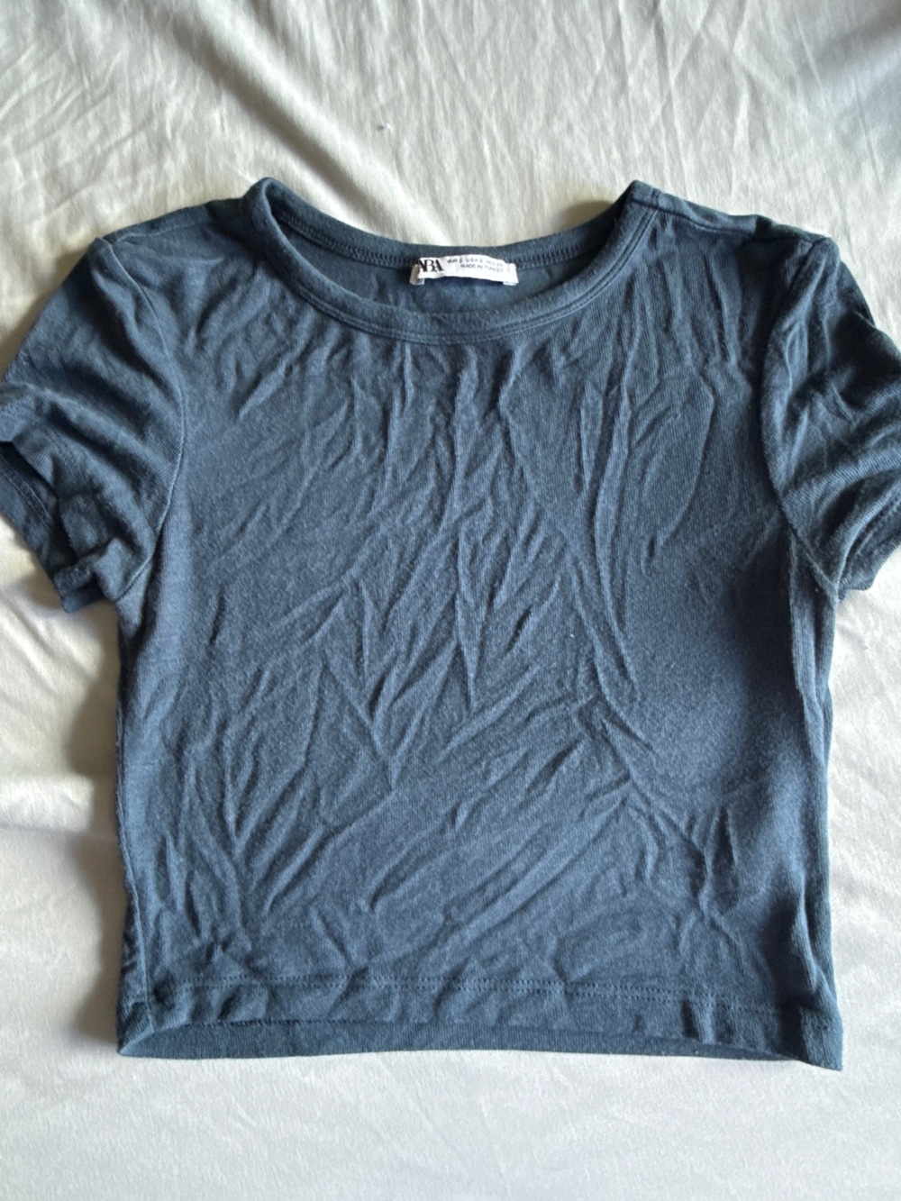 Zara Navy Blue Crop Top